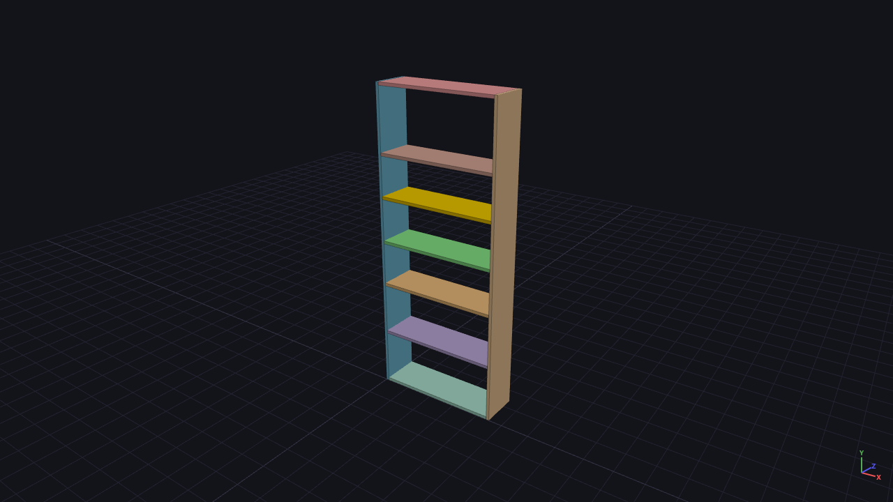 Render 3D de la librería abierta