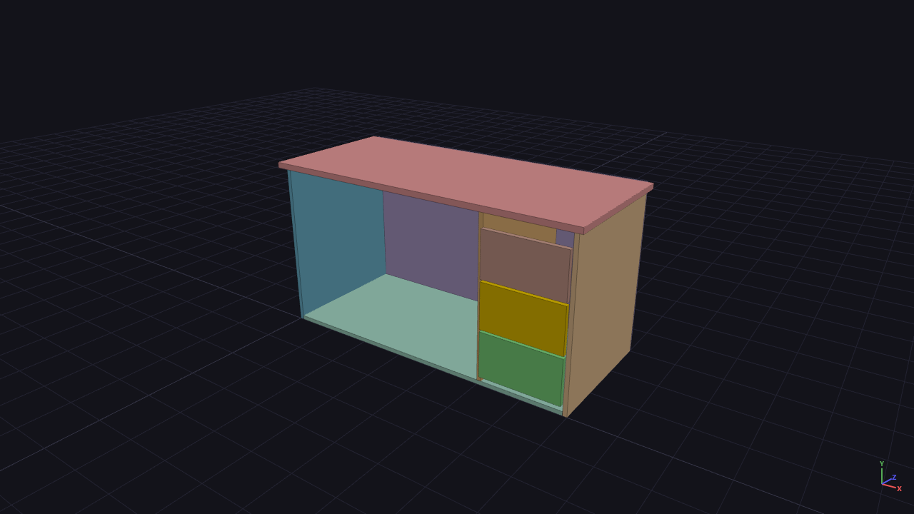 Render 3D del escritorio con vuelo