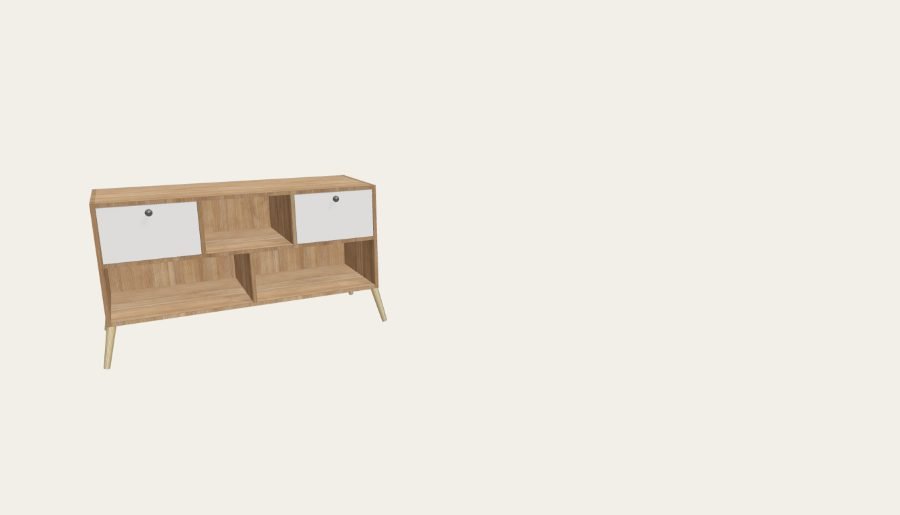 Mueble bajo con puertas abatibles